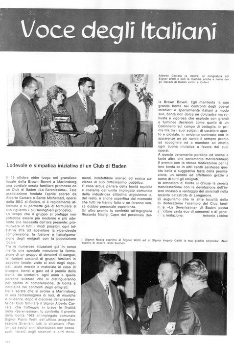Alla Serenissima 1963 